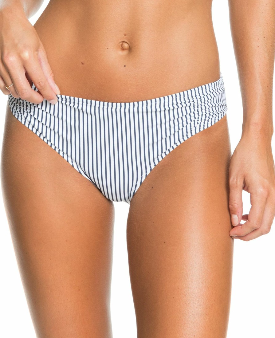 Swimsuits Roxy | Roxy Women'S Beach Classics Full Swimsuit Bottoms For Women Mood Indigo/Colif Stripes