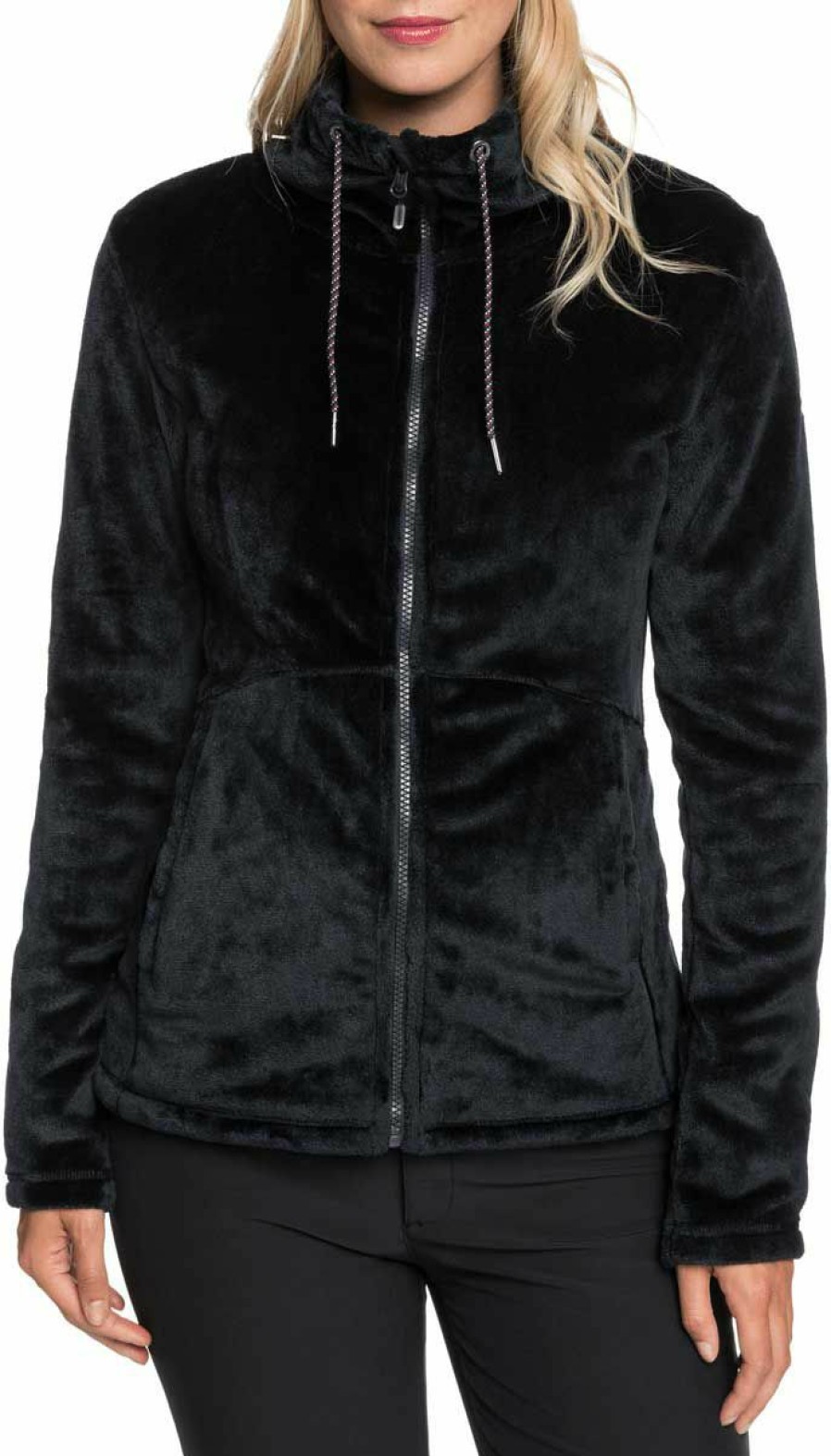 Sweatshirts Roxy | Roxy Women'S Tundra Technical Pull-Zip Fleece For Women True Black