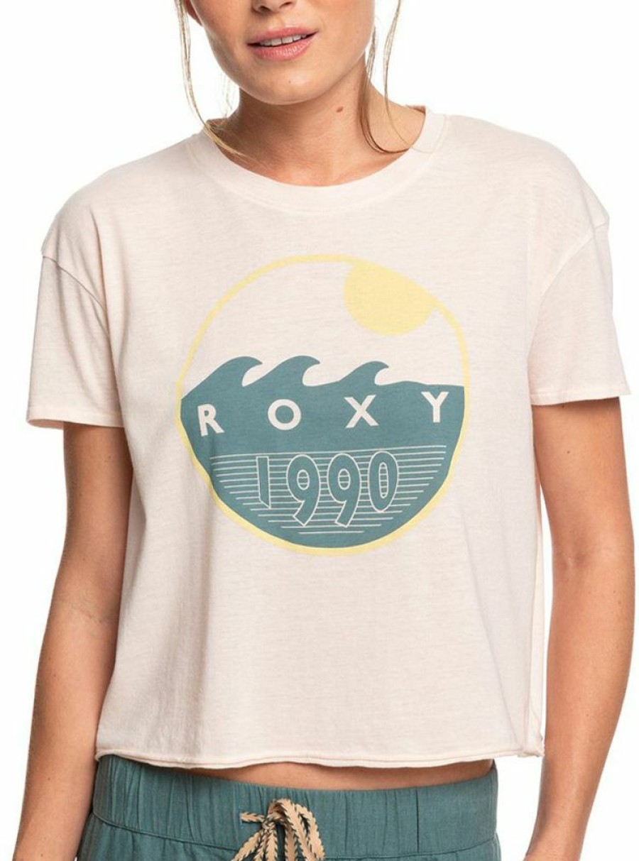 Shirts Roxy | Roxy Women'S Recipe For Happiness B Short Sleeve T-Shirt For Women Peach