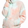 Sweatshirts Roxy | Roxy Women'S Bonfire On The Beach Sherpa Pullover Jacket For Women