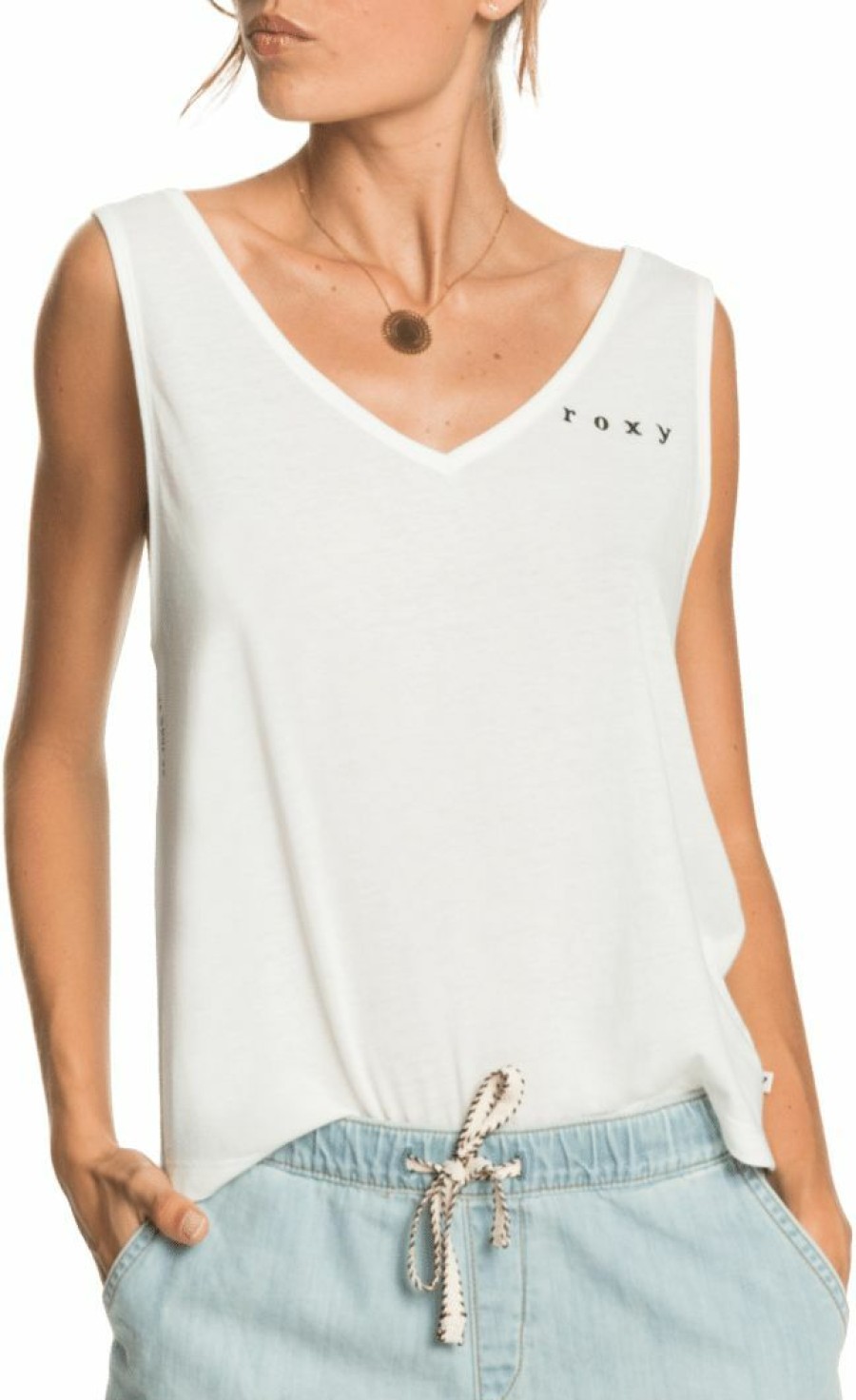 Shirts Roxy | Roxy Women'S Need A Wave A Tank Top For Women Snow White