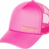 Hats Roxy | Roxy Women'S Finish Line Trucker Hat For Women Pink Guava