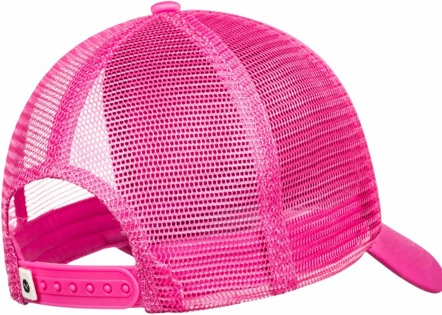 Hats Roxy | Roxy Women'S Finish Line Trucker Hat For Women Pink Guava