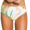 Swimsuits Roxy | Roxy Women'S Wildflowers Reversible Bikini Bottoms For Women Turf Green