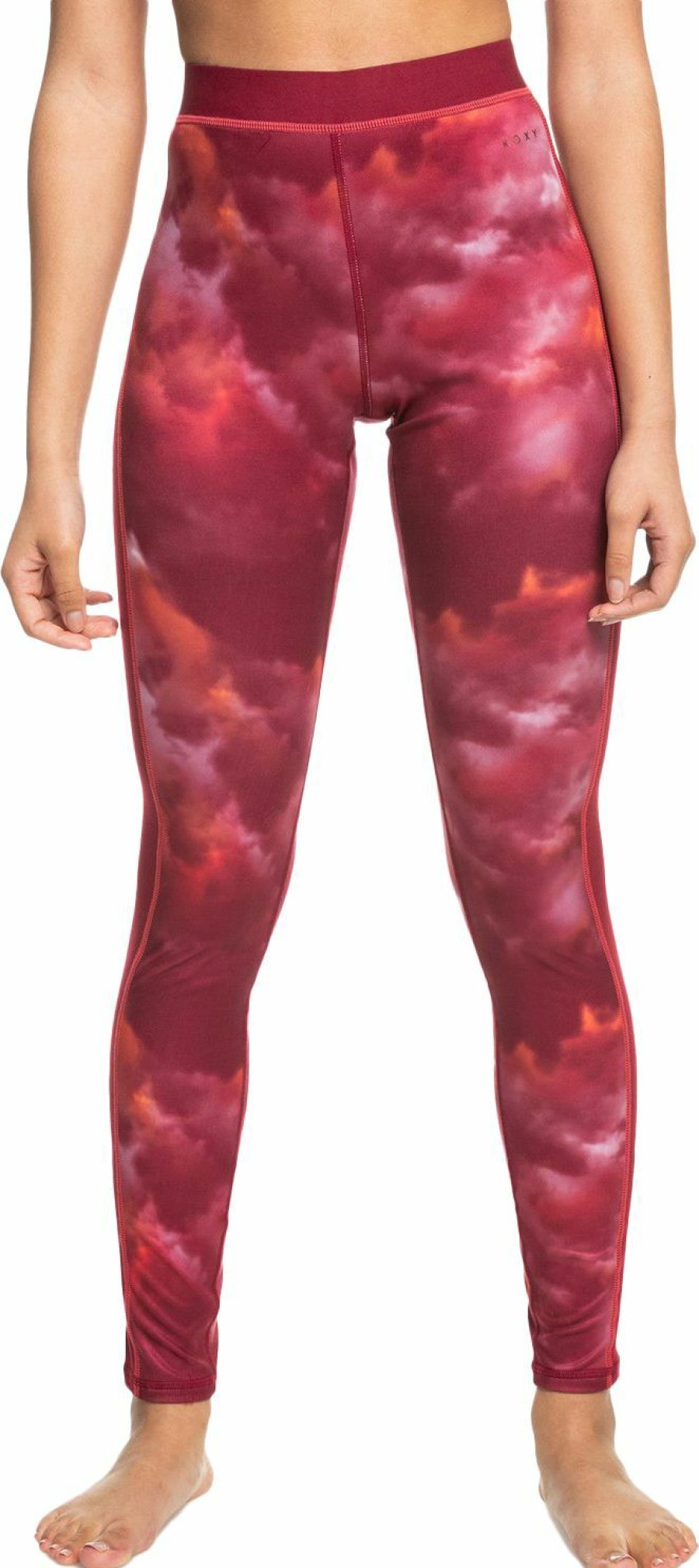 Pants Roxy | Roxy Women'S Frosted Technical Leggings For Women Tibetan Red