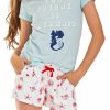 Shirts Roxy | Roxy Girls' Stars Don'T Shine Short Sleeve T-Shirt For Girls' Blue