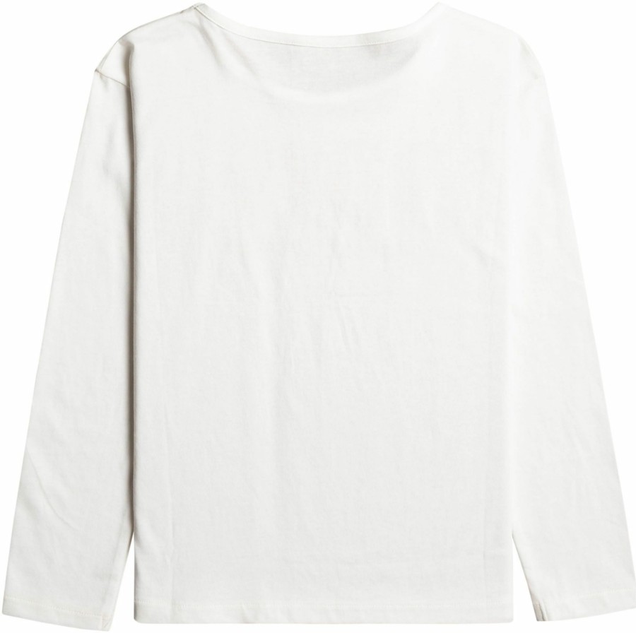 Shirts Roxy | Roxy Girls' The One Long Sleeve T-Shirt For Girls' Snow White