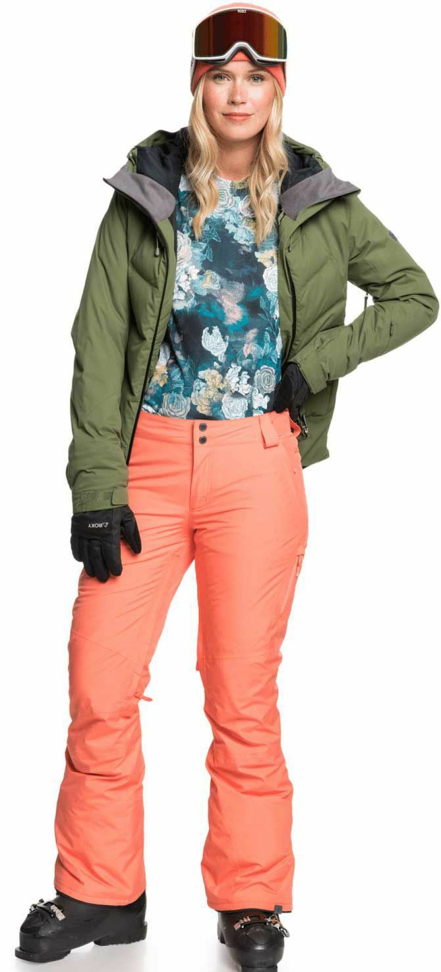 Pants Roxy | Roxy Women'S Gore-Tex Rushmore Snow Pants For Women Fusion Coral