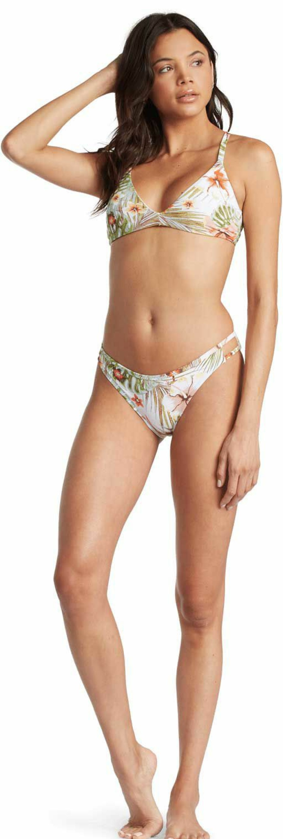 Swimsuits Roxy | Roxy Women'S Pt Beach Classics New Full Bikini Bottoms For Women Bright White Herbier