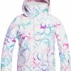 Jackets Roxy | Roxy Girls' Jetty Snow Jacket For Girls' Bright White Macha