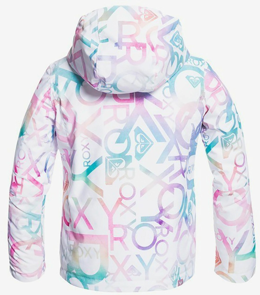 Jackets Roxy | Roxy Girls' Jetty Snow Jacket For Girls' Bright White Macha