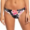 Swimsuits Roxy | Roxy Women'S Printed Beach Classics Full Bikini Bottoms For Women Anthracite Zilla