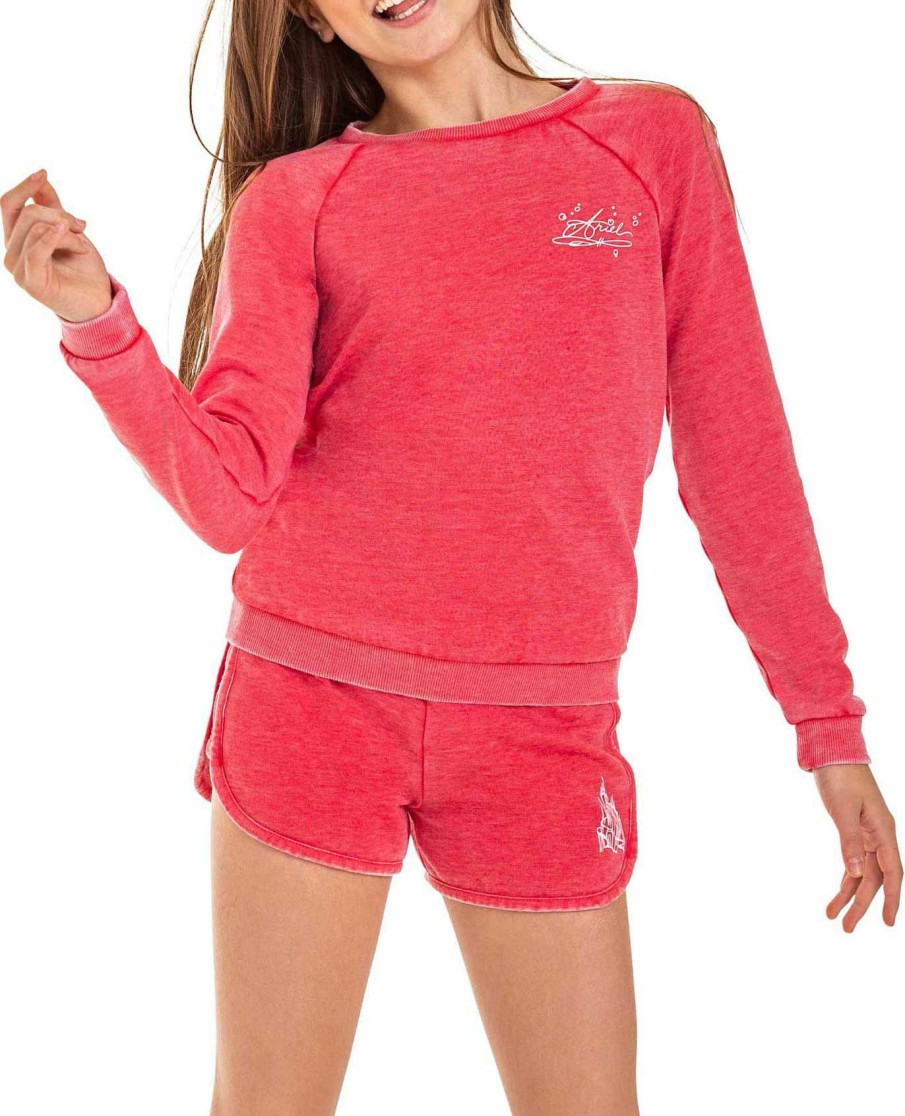 Shorts Roxy | Roxy Girls' New Adventures Sweat Shorts For Girls' Red