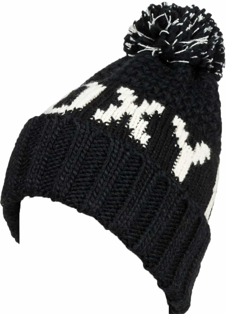 Hats Roxy | Roxy Women'S Tonic Pom-Pom Beanie For Women True Black