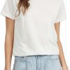 Shirts Roxy | Roxy Women'S Log Morning Boyfriend T-Shirt For Women Snow White