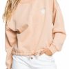 Sweatshirts Roxy | Roxy Women'S Feeling Salty Crew Sweatshirt For Women Toast