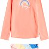 Rashguards Roxy | Roxy Girls' Touch Of Rainbow Long Sleeve Rashguard Set For Girls' Regatta Over The Rainbow