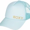 Hats Roxy | Roxy Women'S Finishline 2 Color Trucker Hat For Women Cool Blue