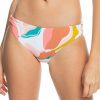 Swimsuits Roxy | Roxy Women'S Printed Beach Classics Hipster Swim Bottoms For Women Bright White/Paradiso Opt