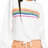 Sweatshirts Roxy | Roxy Women'S Feeling Salty Sweatshirt For Women Snow White