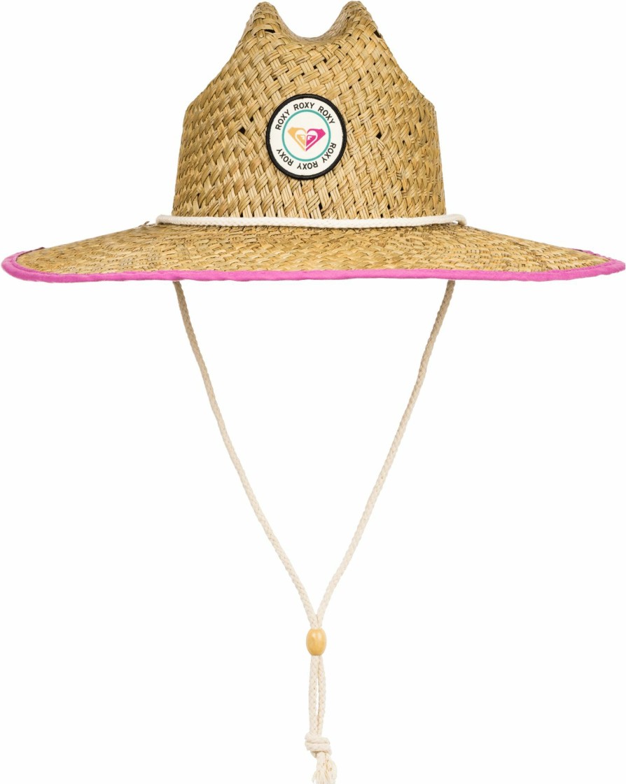 Hats Roxy | Roxy Women'S Coffee Blues Straw Hat For Women Natural