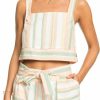 Shirts Roxy | Roxy Women'S Summer Way Tank Top For Women Snow White/Drming Stripes