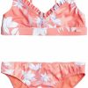 Swimsuits Roxy | Roxy Girls' Bloom Paradise Bikini For Girls' Shell Pink/Sunburst Florl