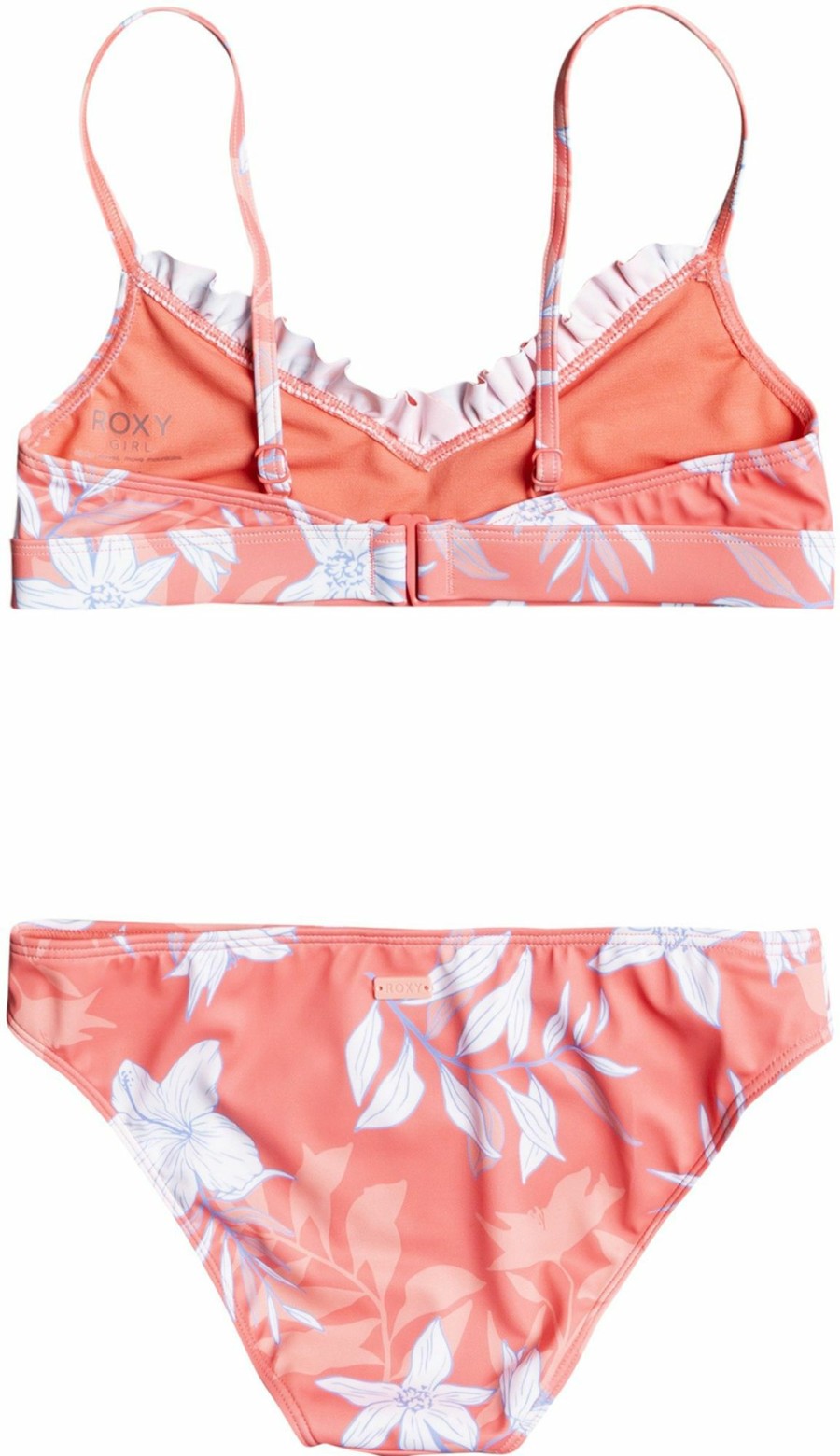 Swimsuits Roxy | Roxy Girls' Bloom Paradise Bikini For Girls' Shell Pink/Sunburst Florl