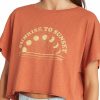 Shirts Roxy | Roxy Women'S Sunrise To Sunset T-Shirt For Women Baked Clay