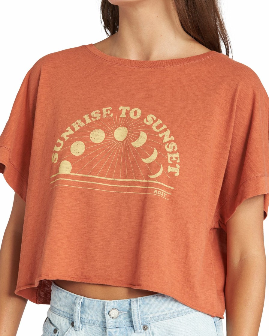 Shirts Roxy | Roxy Women'S Sunrise To Sunset T-Shirt For Women Baked Clay