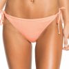 Swimsuits Roxy | Roxy Women'S Darling Wave Mini Tie Bikini Bottoms For Women Coral Reef