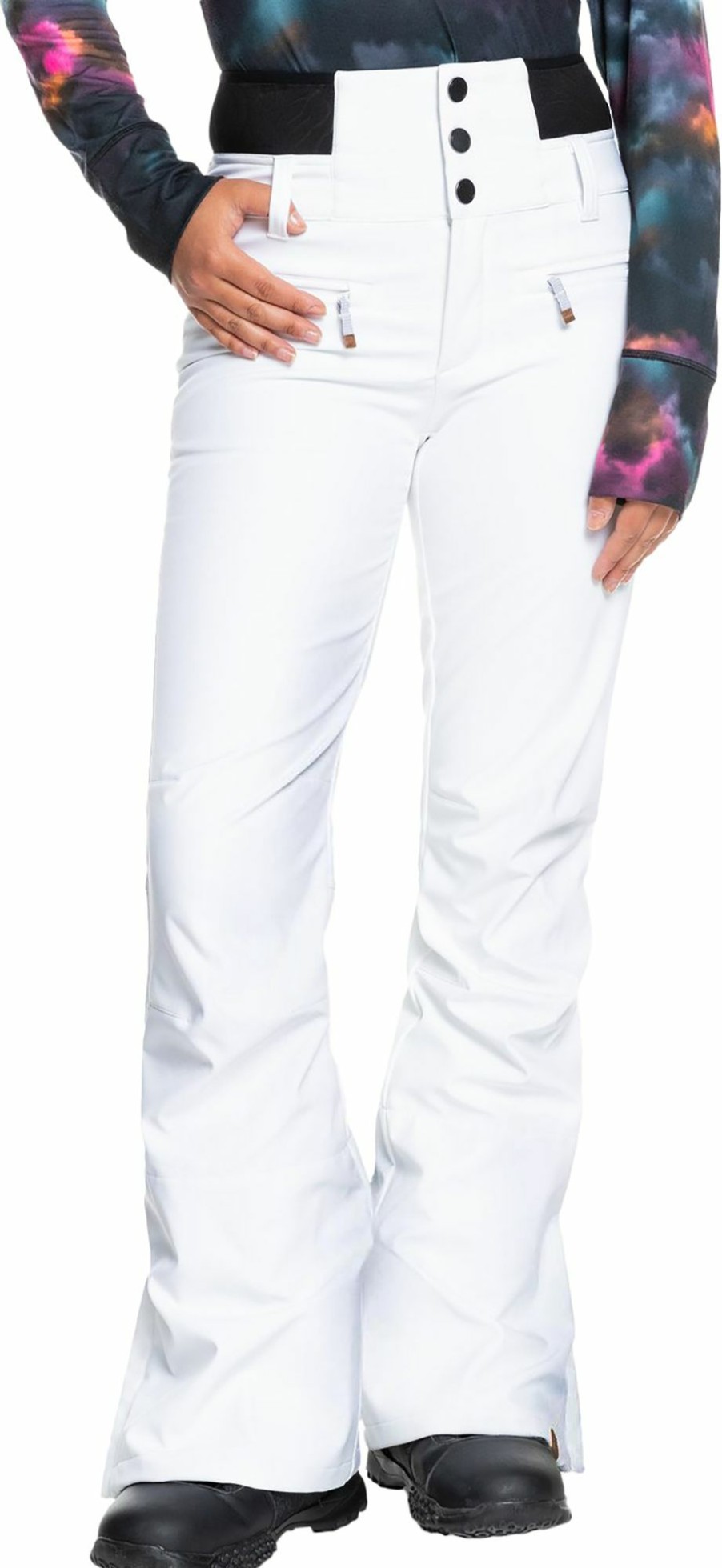 Pants Roxy | Roxy Women'S Rising High Snow Pants For Women Bright White