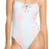 Swimsuits Roxy | Roxy Women'S Nautilus One Piece For Women Peach Tie Dye