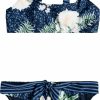 Swimsuits Roxy | Roxy Girls' Heaven Wave Bralette Bikini For Girls' Mood Indigo Animalia