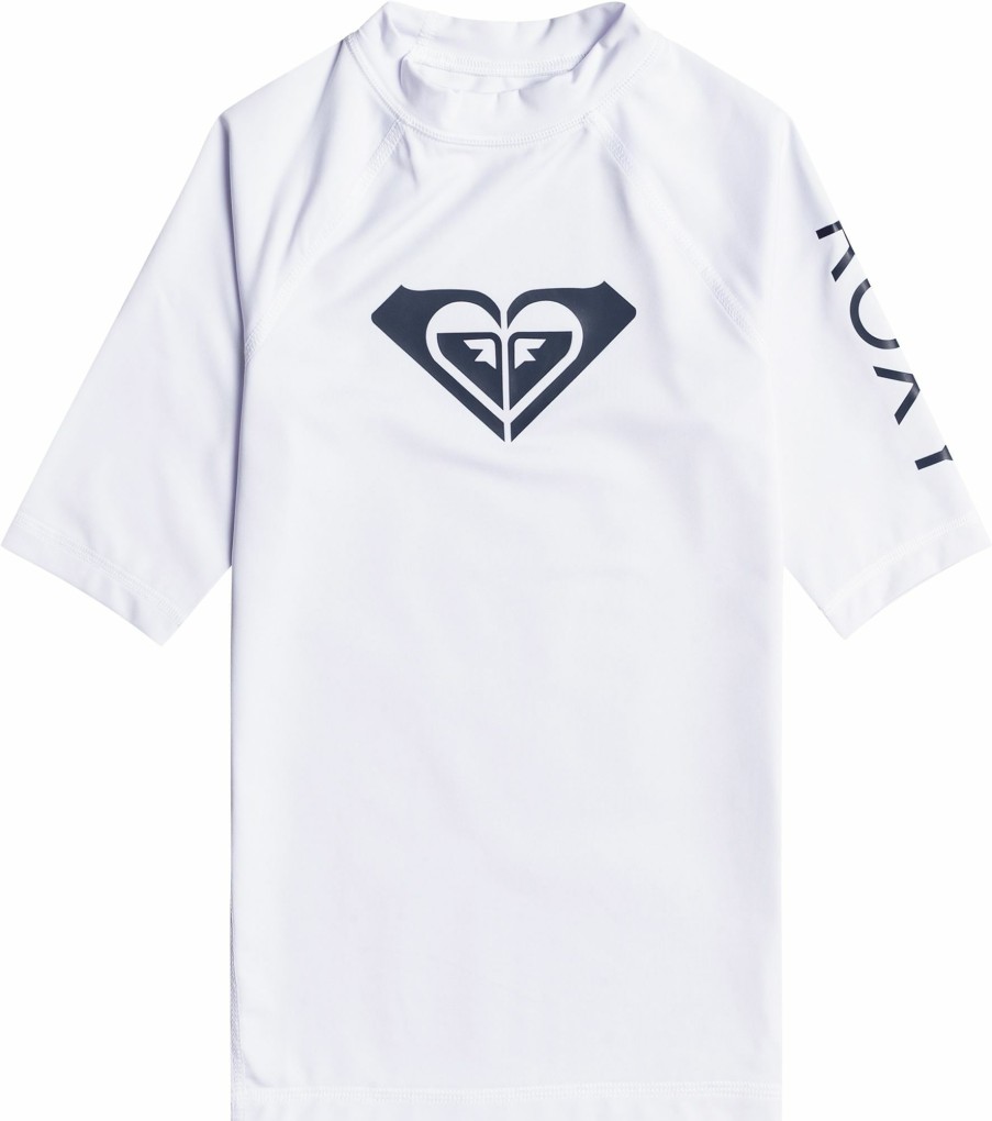 Rashguards Roxy | Roxy Girls' Whole Hearted Short Sleeve Rashguard For Girls'