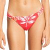 Swimsuits Roxy | Roxy Women'S Seaside Tropics Moderate Bikini Bottoms For Women Hibiscus Seaside Tropics