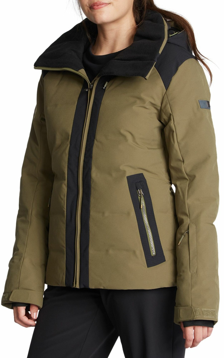 Jackets Roxy | Roxy Women'S Clouded Snow Jacket For Women Burnt Olive