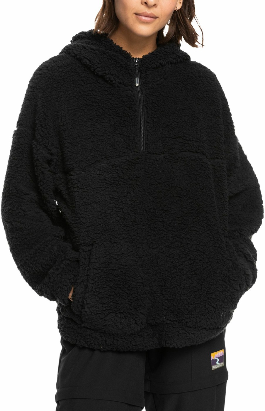 Sweatshirts Roxy | Roxy Women'S Like A Lucky Day Zip Hoodie For Women True Black