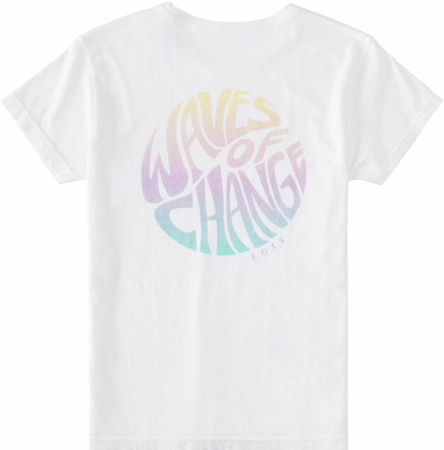 Shirts Roxy | Roxy Women'S Waves Of Change Short Sleeve T-Shirt For Women