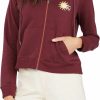 Sweatshirts Roxy | Roxy Women'S Easy Evening Full Zip Hoodie For Women Fig