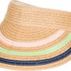 Hats Roxy | Roxy Women'S Keep Tanning Woven Straw Visor For Women Natural