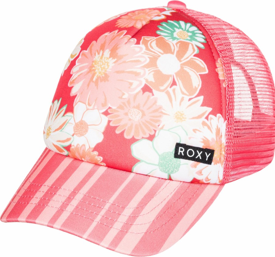 Hats Roxy | Roxy Girls' Honey Coconut Trucker Hat For Girls' Tea Rose