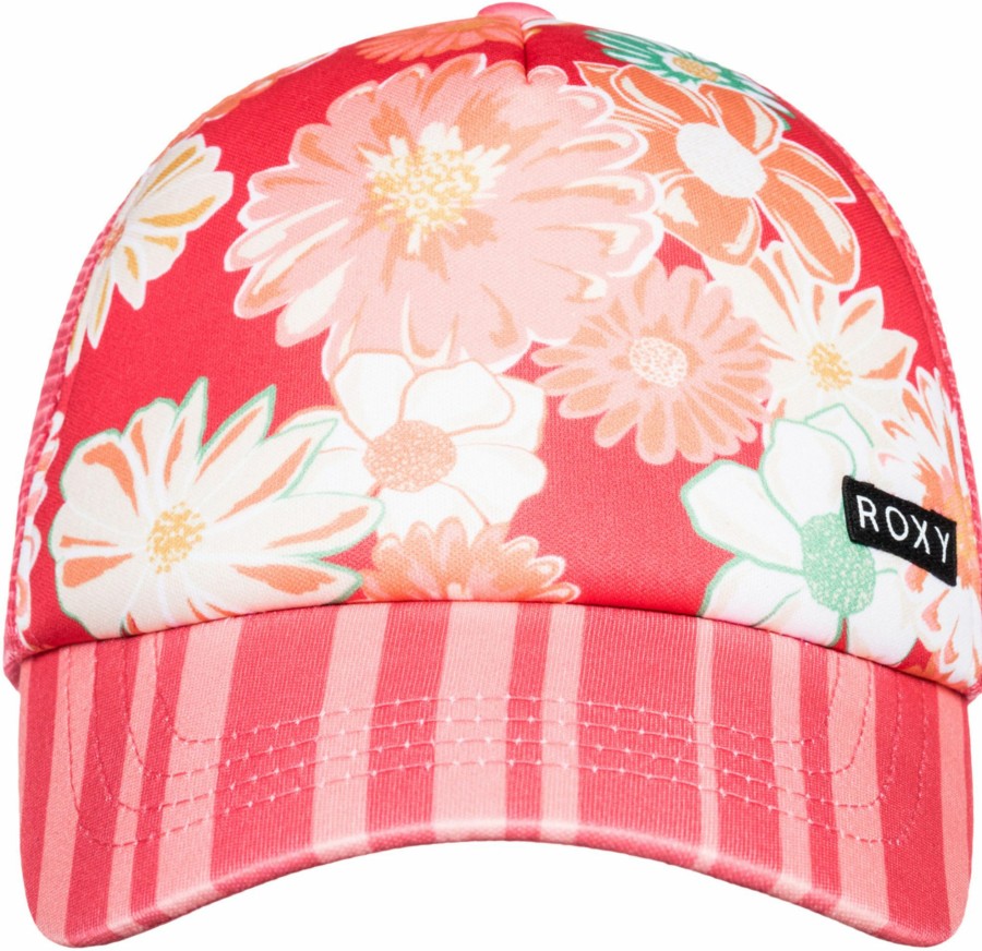 Hats Roxy | Roxy Girls' Honey Coconut Trucker Hat For Girls' Tea Rose