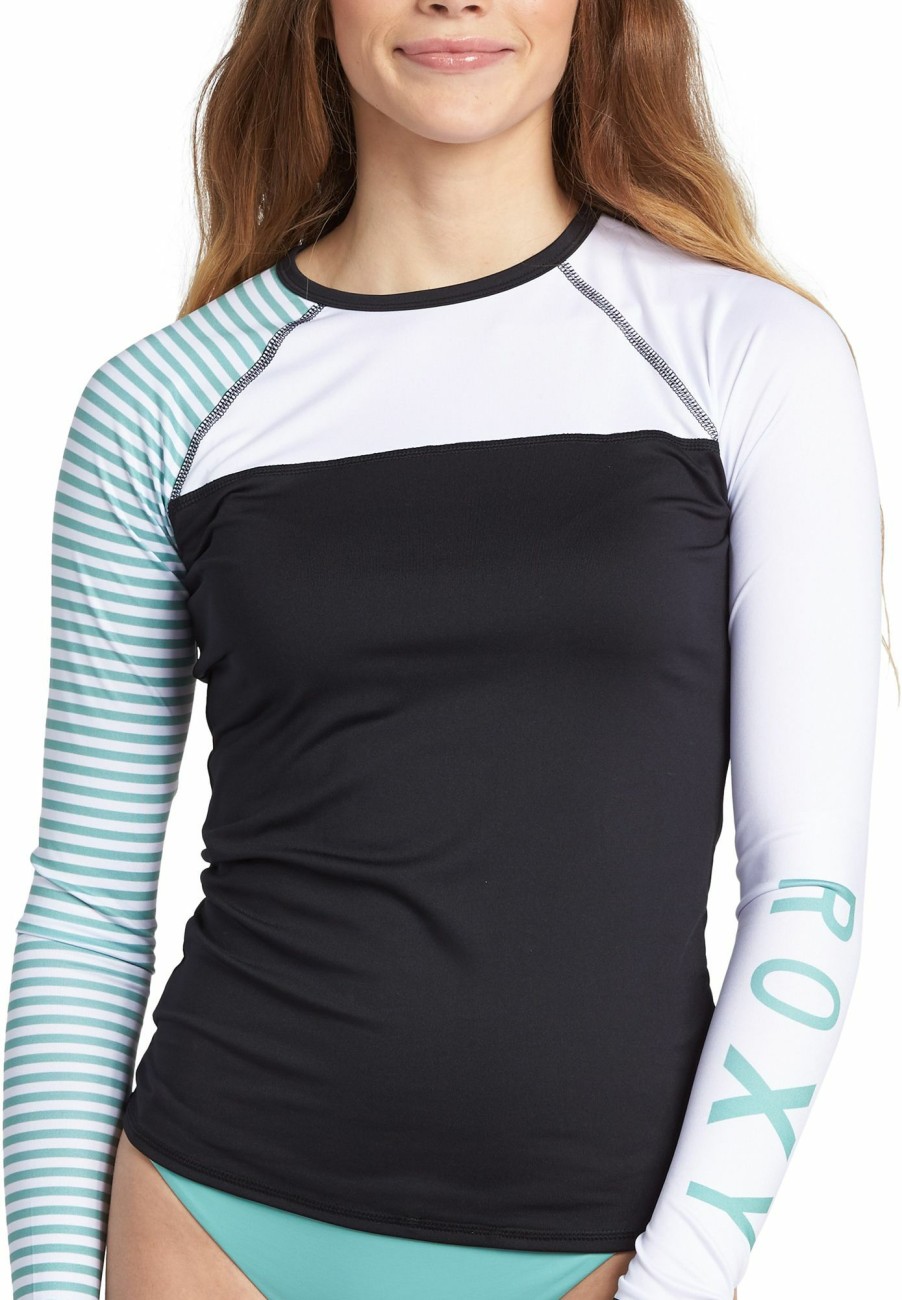 Rashguards Roxy | Roxy Women'S Stripe Long Sleeve Rash Guard For Women Canton