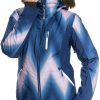 Jackets Roxy | Roxy Women'S Jet Ski Premium Snow Jacket For Women Medieval Blue Chevron