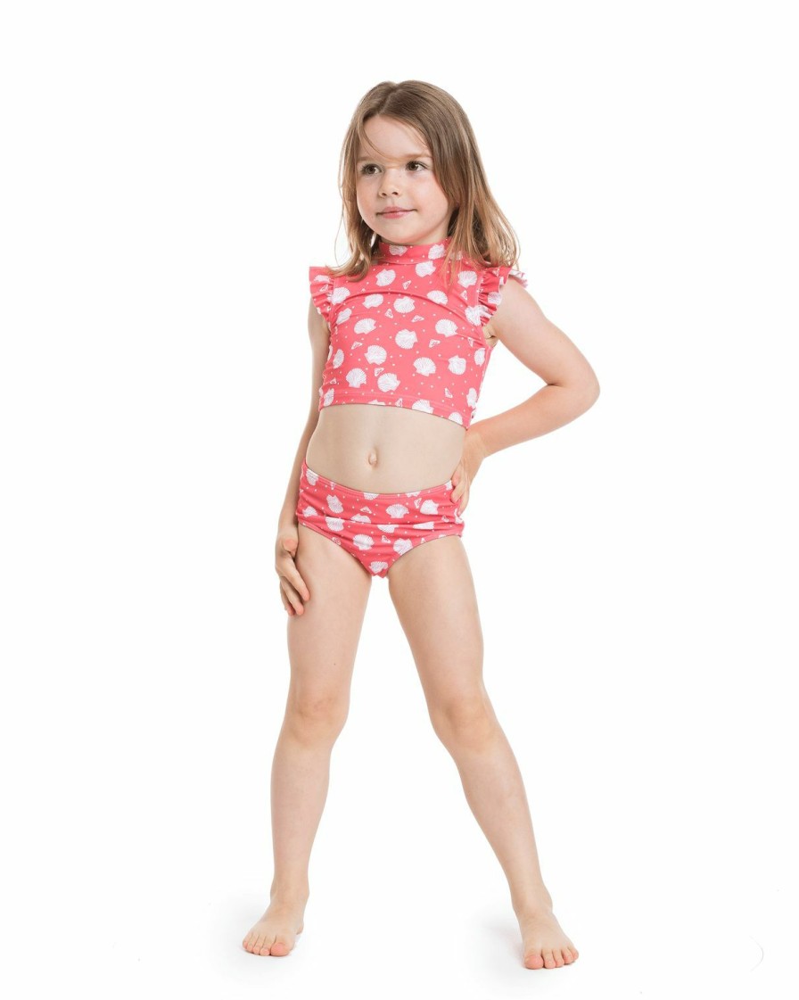 Rashguards Roxy | Roxy Girls' Teeny Everglow Bikini Set For Girls' Desert Rose Shella