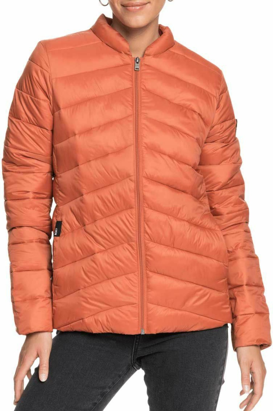 Jackets Roxy | Roxy Women'S Coast Road Padded Jacket For Women Auburn