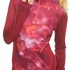 Shirts Roxy | Roxy Women'S Frosted Sunset Long Sleeve 1/4 Zip Pullover For Women Tibetan Red