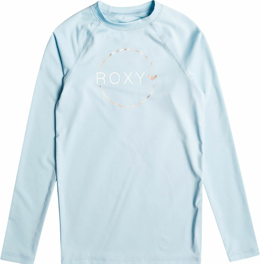 Rashguards Roxy | Roxy Girls' Beach Classics Long Sleeve Rashguard For Girls' Cool Blue