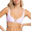 Swimsuits Roxy | Roxy Women'S Sea & Waves Reversible Triangle Bikini Top For Women Orchid Petal Fly Times